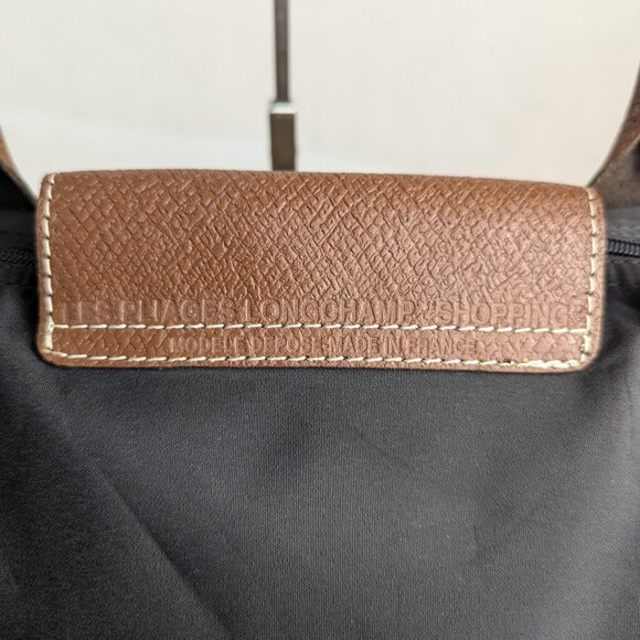Authentic Longchamp Nylon Shoulder Handbag Black – Le Pliage Style, Must See! - Picture 6 of 14